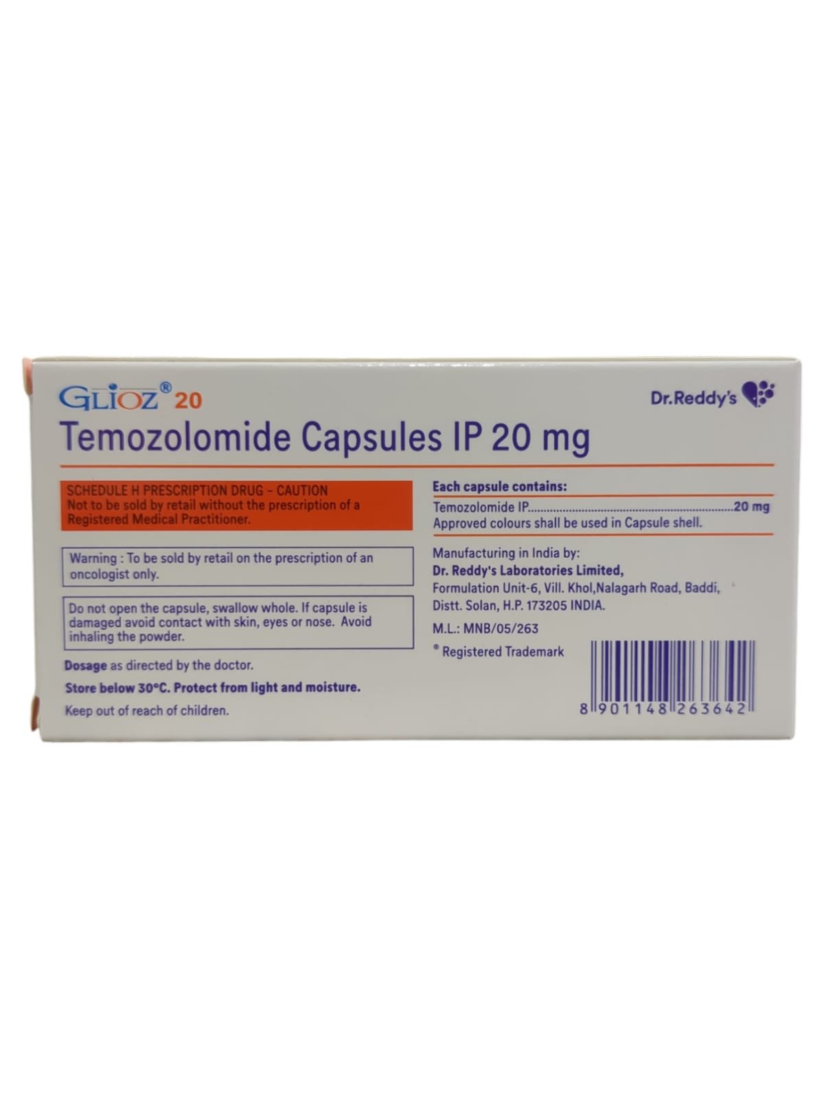 Glioz 20mg Capsule