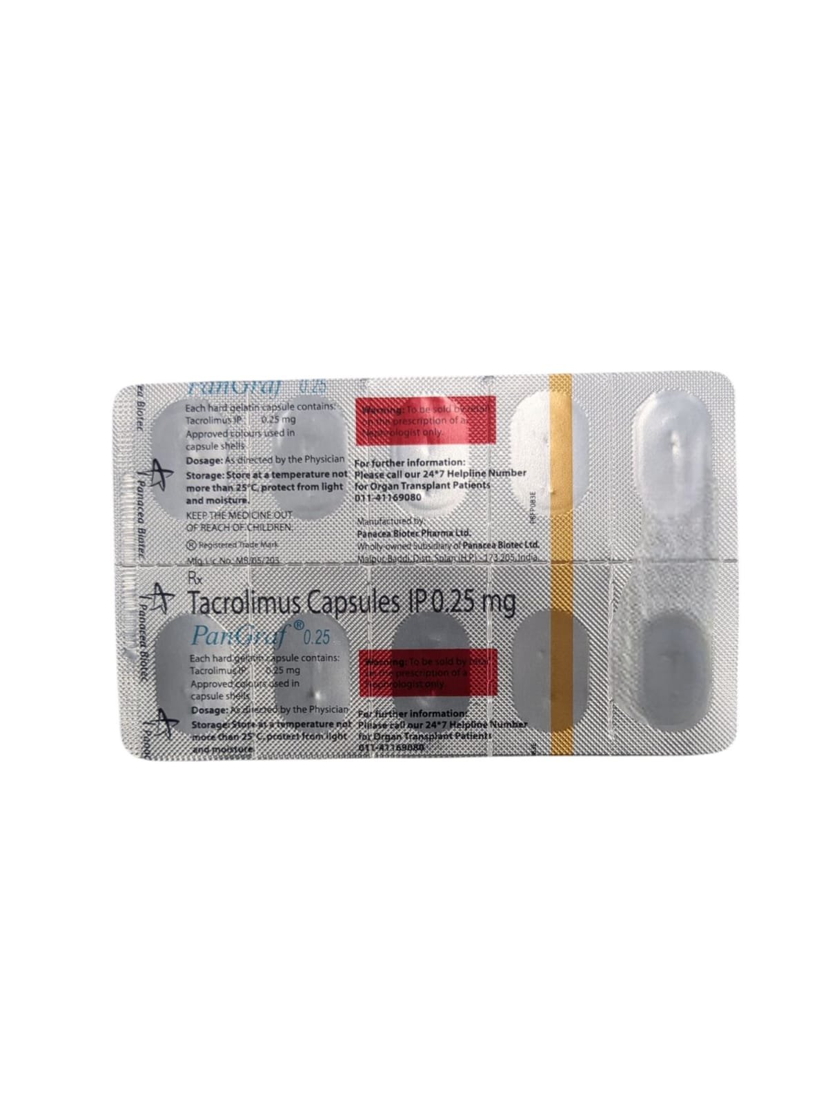 Pangraf 0.25mg Capsule