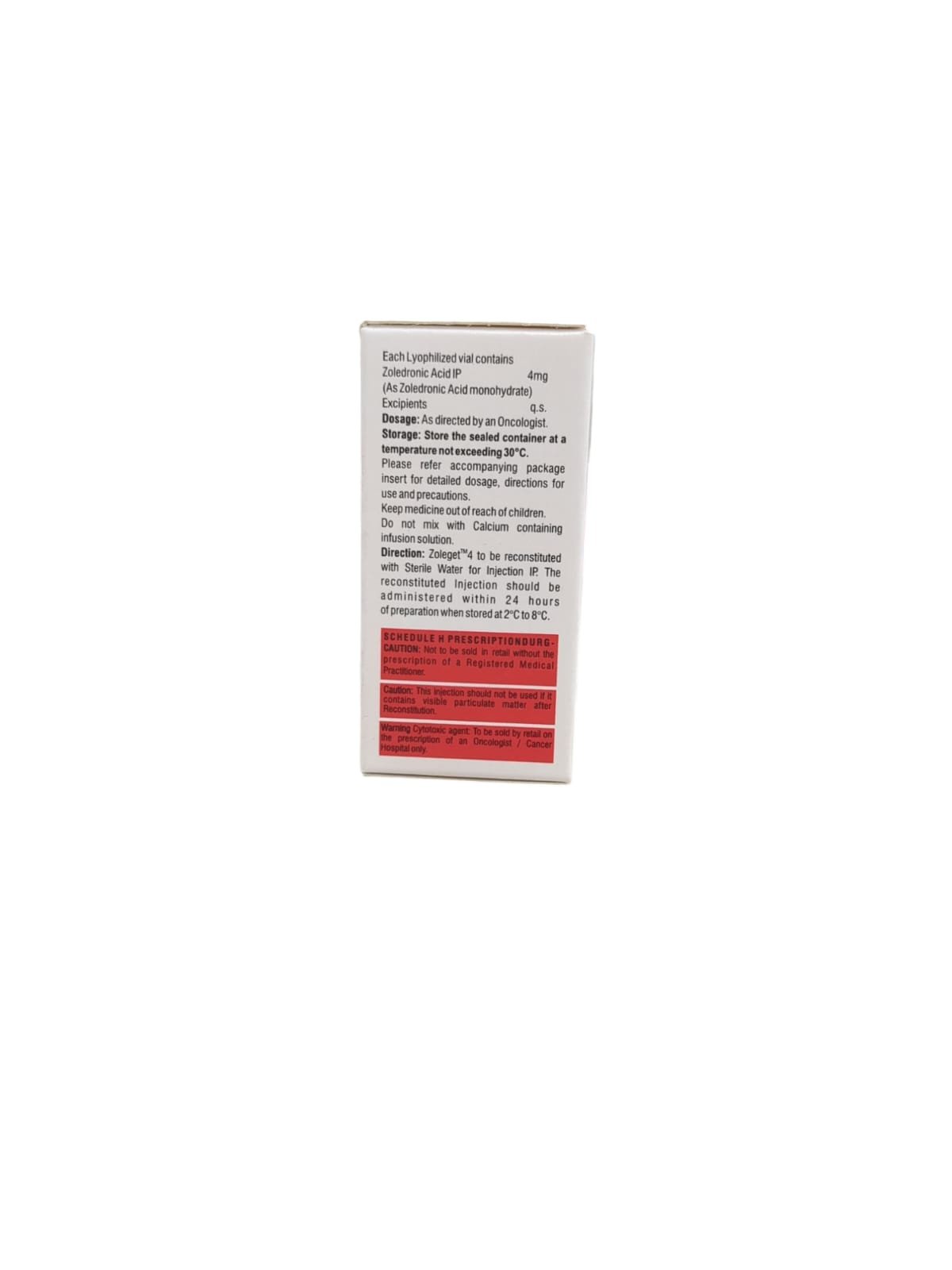 Zoleget 4mg Injection