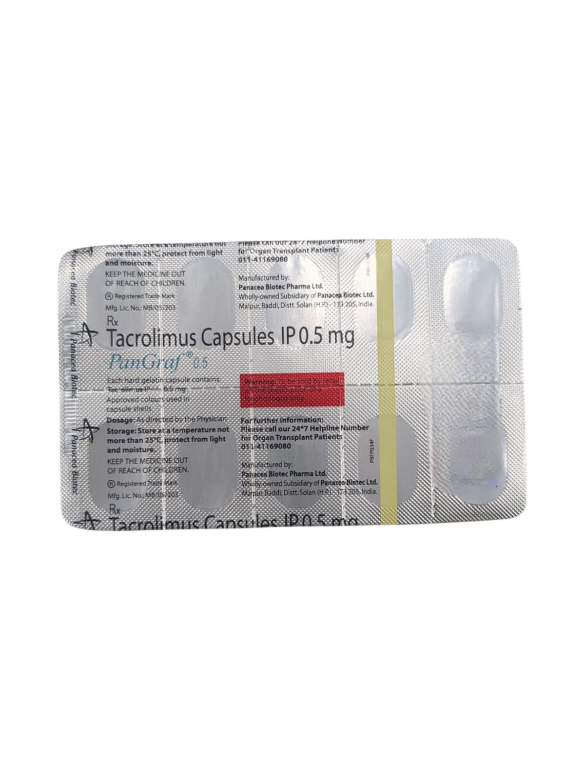 Pangraf 0.5mg Capsule